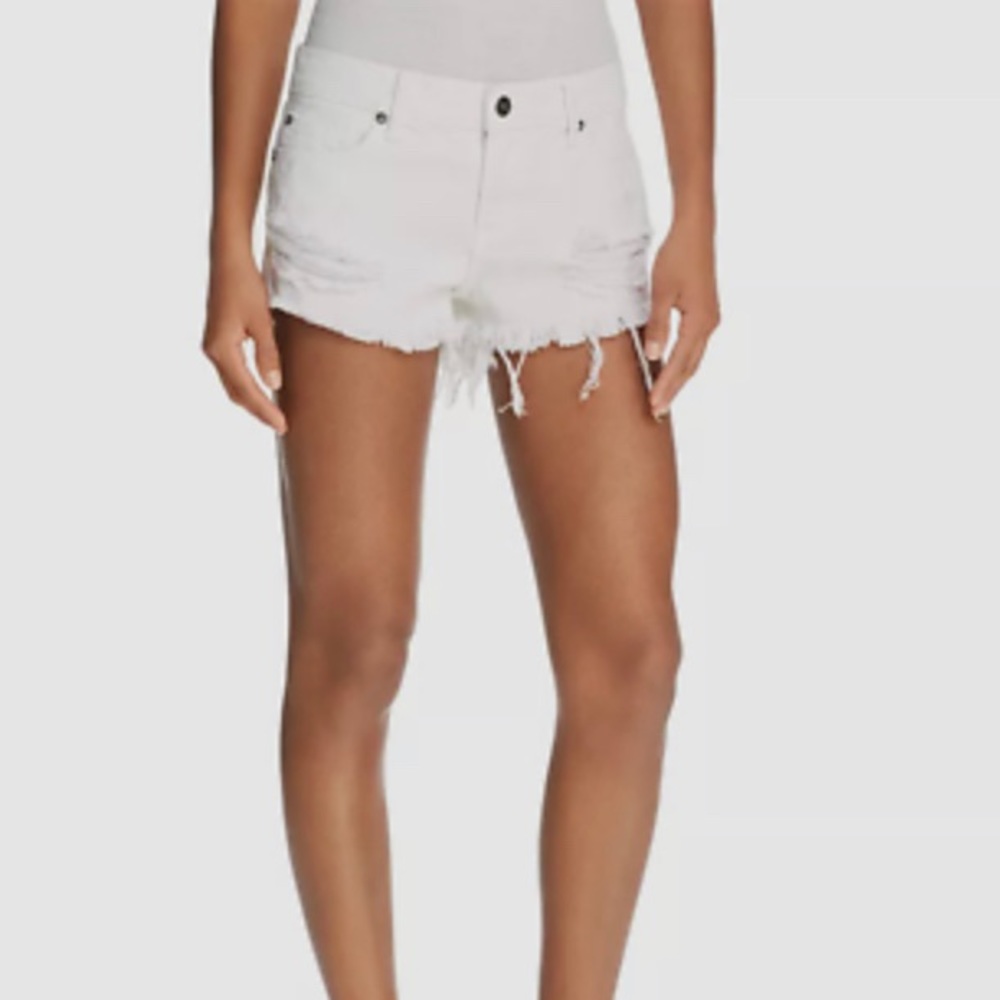 Pistola White Distressed Jean Shorts